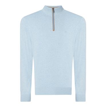 BUGATTI 1/2 ZIP JUMPER - LIGHT BLUE