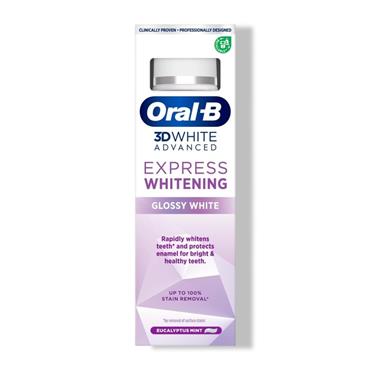 ORAL B 3D WHITE EXPRESS WHITENING GLOSSY WHITE TOOTHPASTE - 75ml