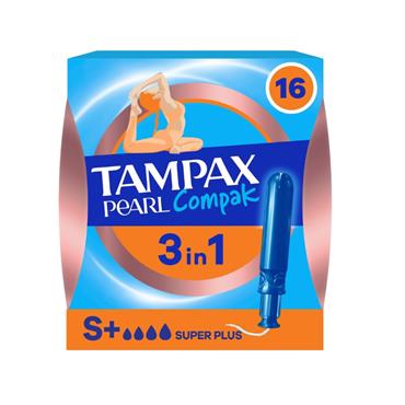 TAMPAX COMPAK PEARL SUPER PLUS (ORANGE) - 16 Pack