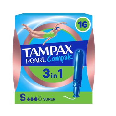 TAMPAX COMPAK PEARL SUPER (GREEN) - 18 Pack