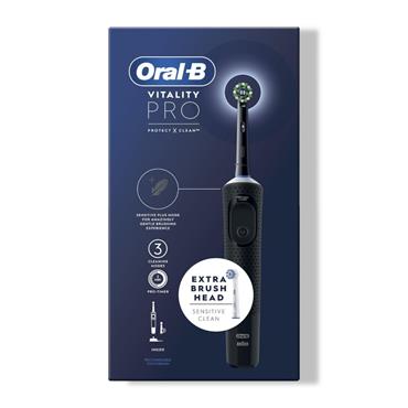 ORAL-B VITALITY PRO BLACK ELECTRIC TOOTHBRUSH - 3 Pce