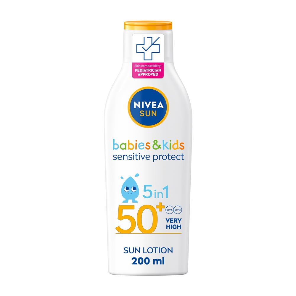 NIVEA SUN BABIES & KIDS SENSITIVE PROTECT LOTION SPF 50+ - 200ml | O ...