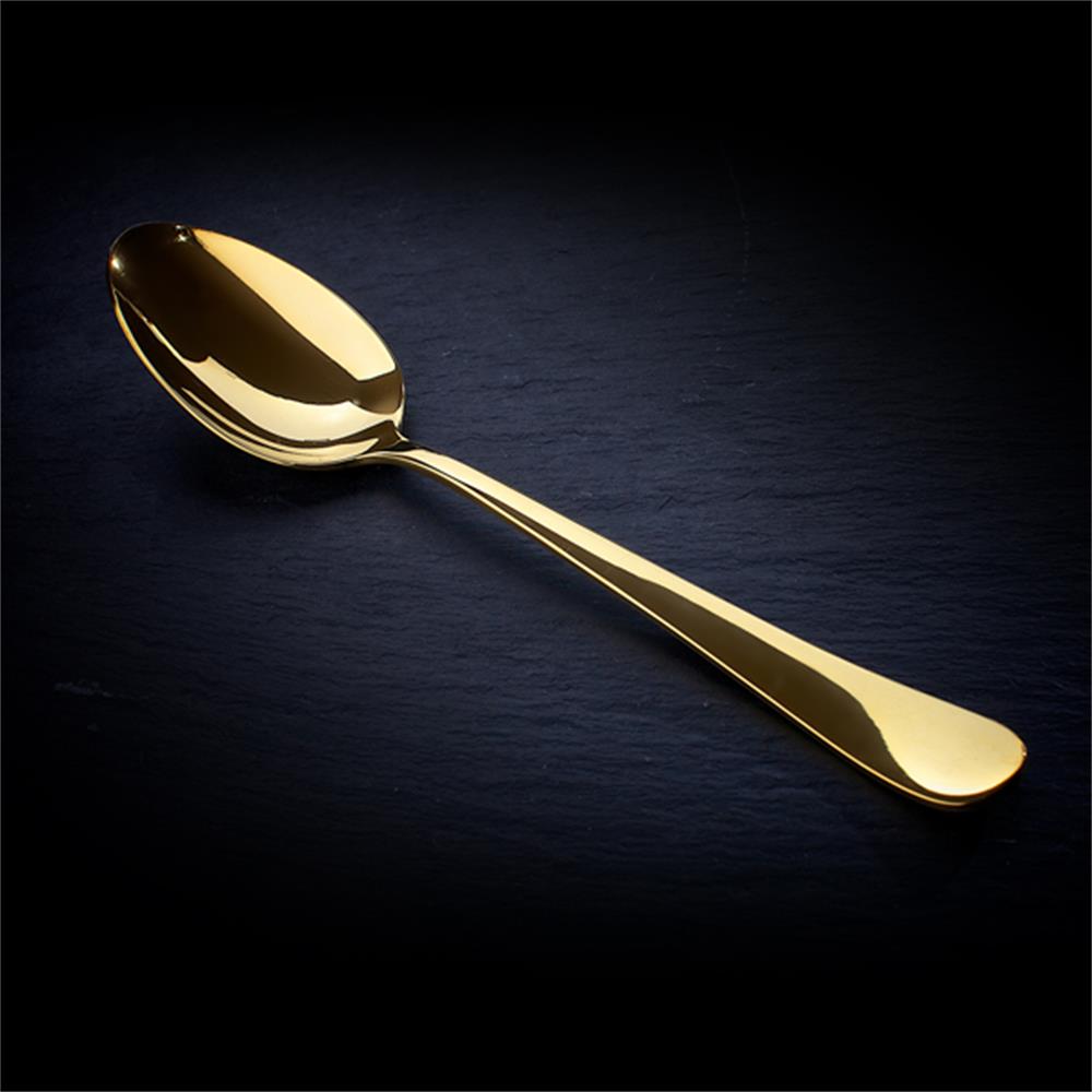 Gold Dessert Spoon (10 Per Pack) Select Hire Cater Hire Party Hire Specialists