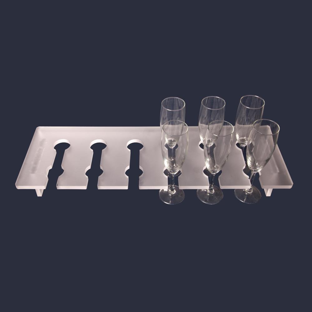 Glass Holder Frosted (holds 12) Select Hire Cater Hire Party Hire