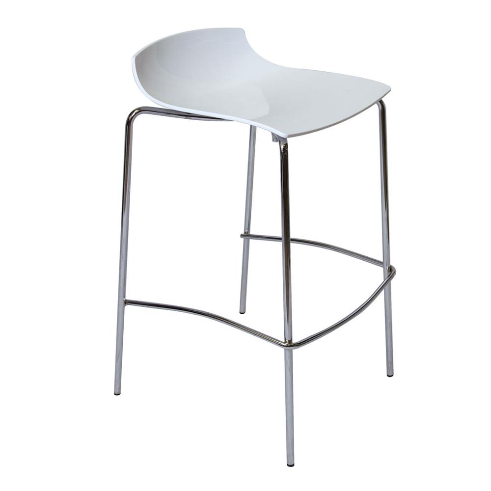 Milano High Stool White With Low Back Select Hire Cater Hire 