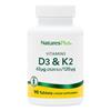 Natures plus D3&K2 2500iu/120ug 90 tablets