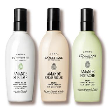 Loccitane Almond Hair and Body Mist Trio Giftset