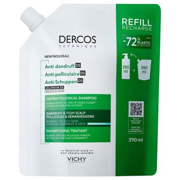 Vichy Dercos Shampoo Norm/Oily Hair Refill 390ml