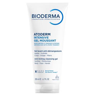 Bioderma Atoderm Ultra-Soothing Unfragranced Body Wash for Very Dry Atopic Eczema-Prone Skin 200ml