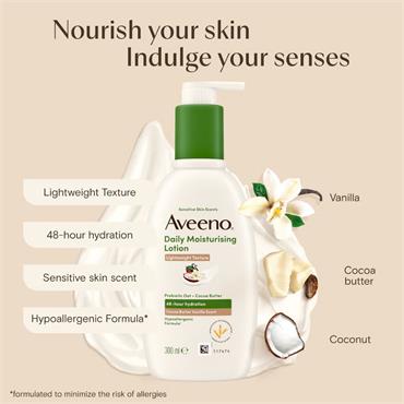 Aveeno Daily Moisturising Lotion Cocoa Vanilla 300ml