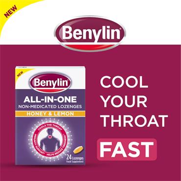 Benylin All In One Lozenges Honey & Lemon 24