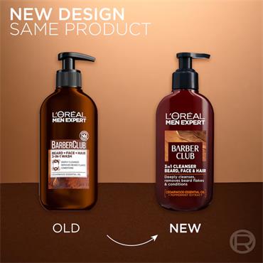 Loreal Men BarberClub Beard Face & Hair Wash 200m