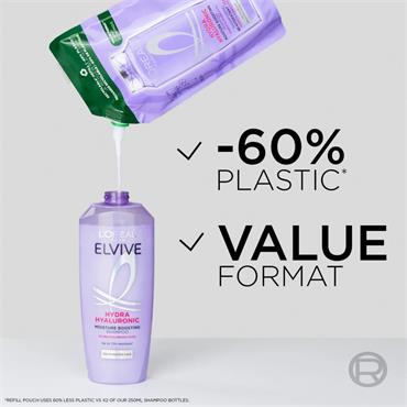 LOreal HydraHyaluronic Shampoo Refill 500ml