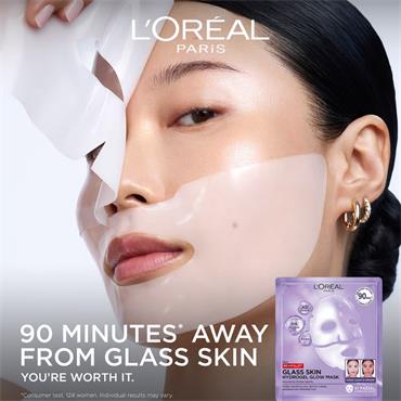LOreal Glass Skin Hydrogel Glow Mask 4 Pack Giftset