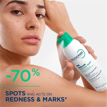 Bioderma Sebium Kerato+ Body Acne Spray for Body Spots, Redness and Post-Acne Marks 150ml