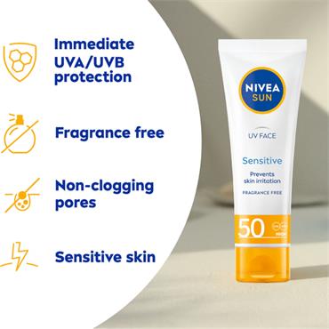 Nivea Sun UV Face Sensitive Skin Spf50 40ml
