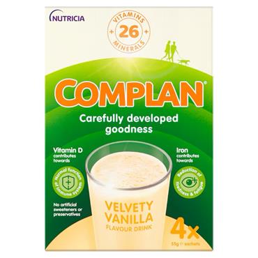 Complan Vanilla Flavour 55g 4 Pack
