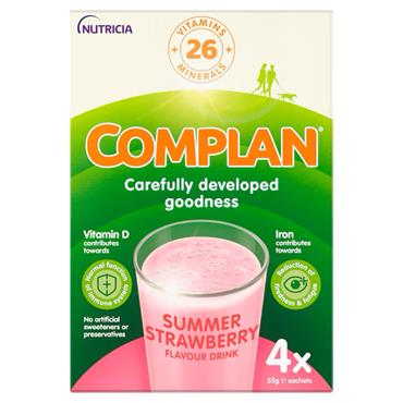 Complan Strawberry Flavour 55g Sachets 4 Pack