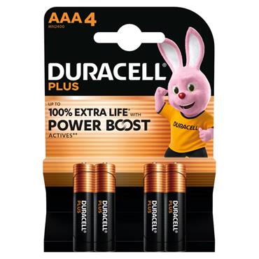 Duracell AAA 4 Pack Batteries
