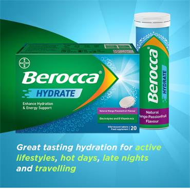 Berocca Hydrate Mango Passionfruit 20Tabs