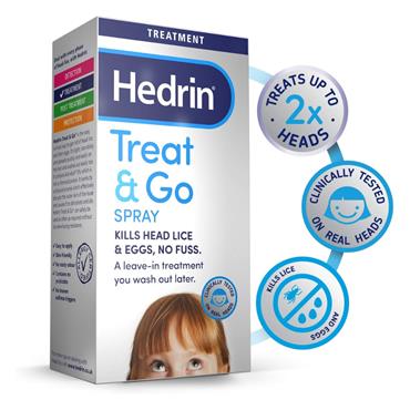 Hedrin Treat&Go Head Lice Spray 60ml