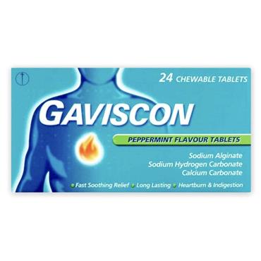 Gaviscon Peppermint Chewable 24 Pack