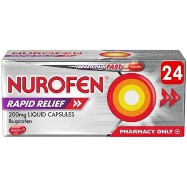 Nurofen Rapid Relief 200mg Ibuprofen Capsules 24