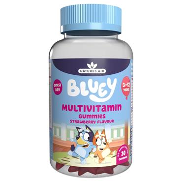 Natures Aid Bluey Multivit Strawberry 30 Gummies