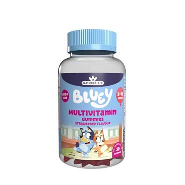Natures Aid Bluey Multivit Strawberry 30 Gummies