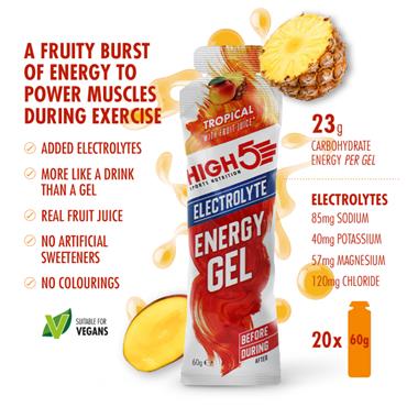 High 5 Electrolyte Energy Gel Tropical