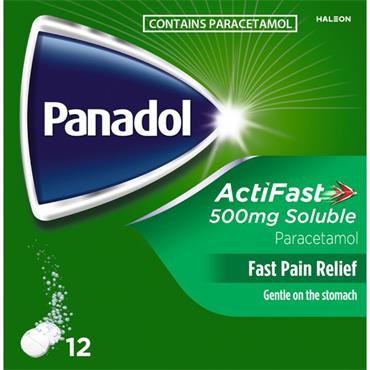 Panadol Actifast 500mg Soluble Tablets 12 Pack
