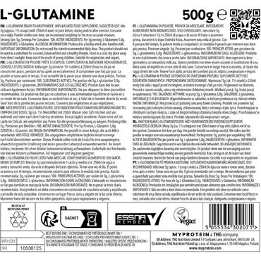 My Protein L-Glutamine Unflavoured 500g