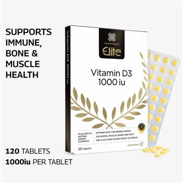 Healthspan Elite Vitamin D3 1000iu 120 tablets