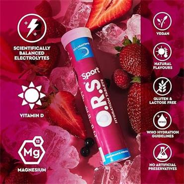 O.R.S Sport Hydration Tablets Mixed Berry 20S