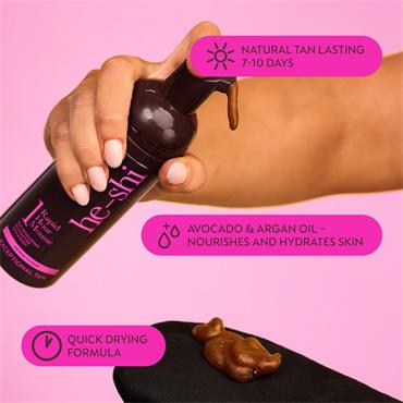 He-Shi 1Hour Rapid Mousse Med/Dark 150ml