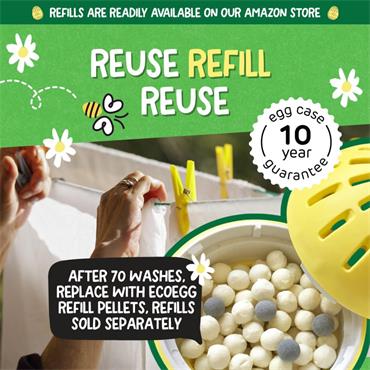 ECOEGG Laundry Egg Fragrance Free 70 WASHES