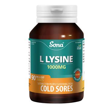 Sona L Lysine 1000mg 90 tablets