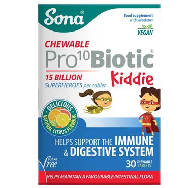 Sona Pro Biotic kiddie 10 Billon 30 chewable tabs