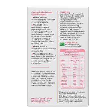 Cleanmarine For Women krill oil 60 capsules