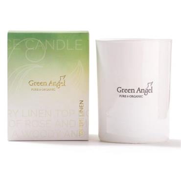 Green Angel Organic White Linen Candle 225g