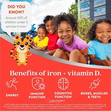 Active Iron Kids Plus Vit D3 30 Blackcurrant chews