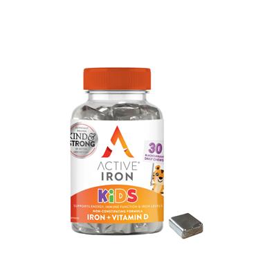 Active Iron Kids Plus Vit D3 30 Blackcurrant chews