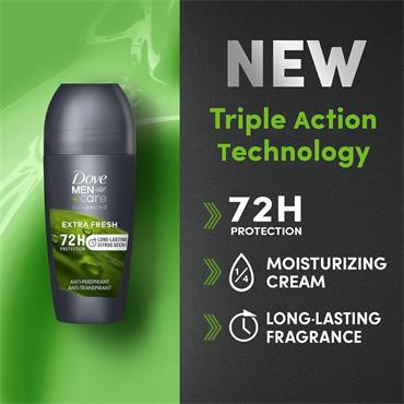 Dove Men Roll On Extra Fresh 72hr Protection