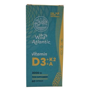 Wild Atlantic Vitamin D3 3000iu +k2+A 60 capsules