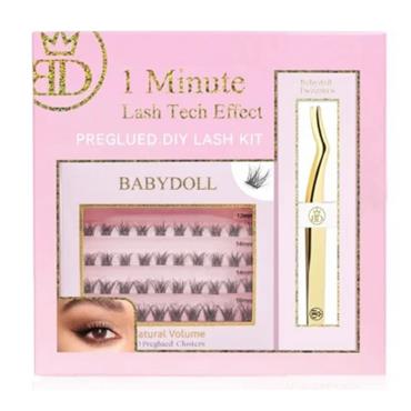 BabyDoll Preglued Pack With Tweezers