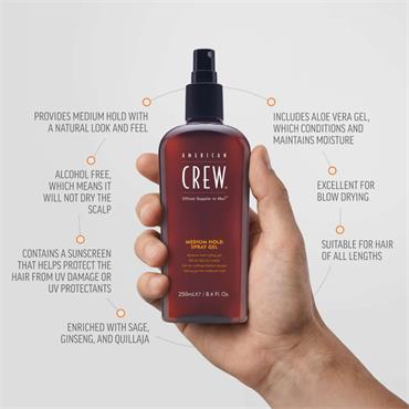 American Crew Med Hold Spray Gel