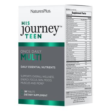 Natures Plus His Journey His Teen Multi 30 tabs