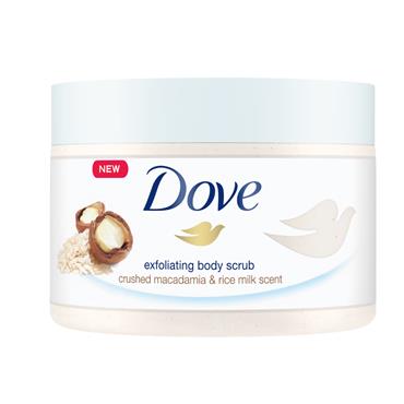 dove exfoliating macadamia scrub