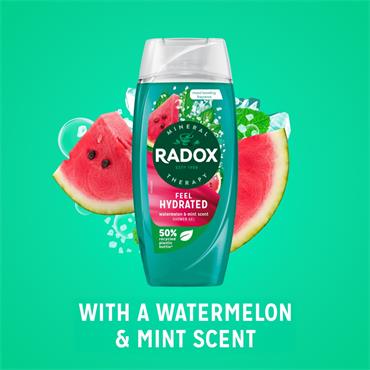 Radox Feel Hydrated Shower Gel 225ml with Watermelon & Mint