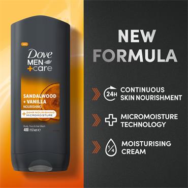 Dove Men Care Sandalwood Vanilla Bodywash